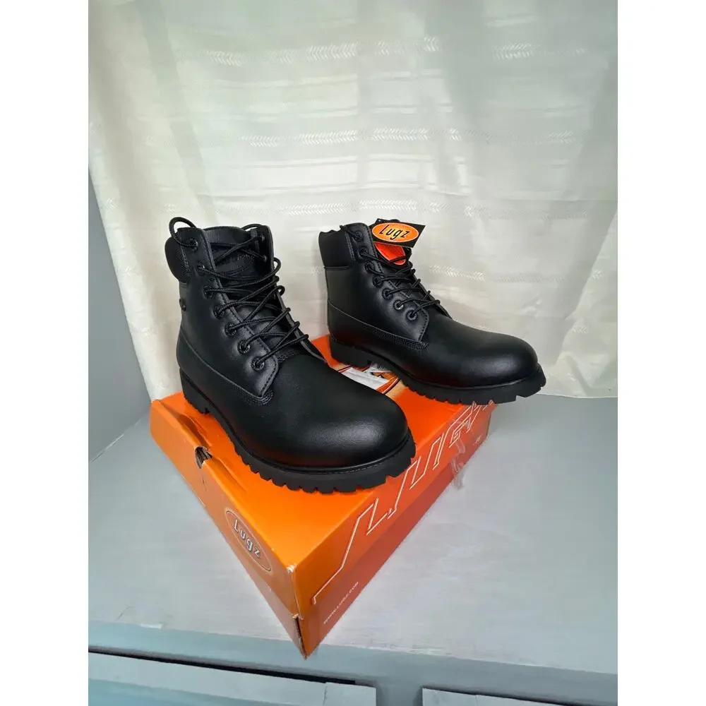 Lugz Convoy WR Men's Water Resistant Work Boots Black Size 11D NEW